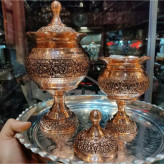 قندان گنبدی مسی سیاه قلم سایز 1