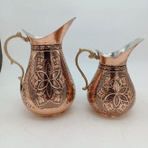 پارچ اردکی مسی سایز بزرگ الماس تراش