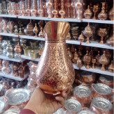 پارچ اردکی مسی سایز بزرگ الماس تراش