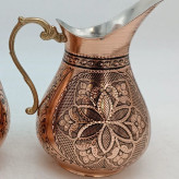 پارچ اردکی مسی سایز بزرگ الماس تراش