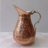 پارچ اردکی مسی سایز متوسط الماس تراش