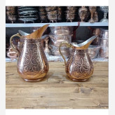 پارچ اردکی سایز بزرگ الماس تراش سیاه قلم