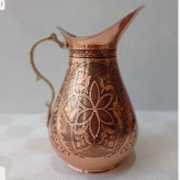 پارچ اردکی مسی الماس تراش سیاه قلم سایز 2 بزرگ