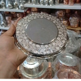 پیش دستی مسی گلبرگ کروم قطر 18.5 سانت مس زنجان نمونه