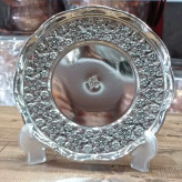 پیش دستی مسی گلبرگ کروم قطر 18.5 سانت مس زنجان نمونه