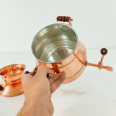 سماور رو گازی مسی 3 لیتری ارتفاع 25 سانت
