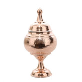 قندان مسی مدل توپی پایه دار