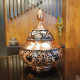 قندان مسی الماس تراش سایز 1 ارتفاع 10 سانت