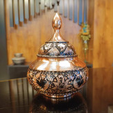 قندان مسی الماس تراش سایز 1 ارتفاع 10 سانت