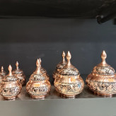 قندان مسی الماس تراش سایز 1 ارتفاع 10 سانت