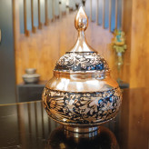 قندان مسی الماس تراش سایز 1 ارتفاع 10 سانت
