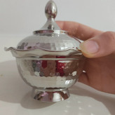 قندان تمام مس با روکش کروم قطر دهو نیم کار شیک کنگره دار