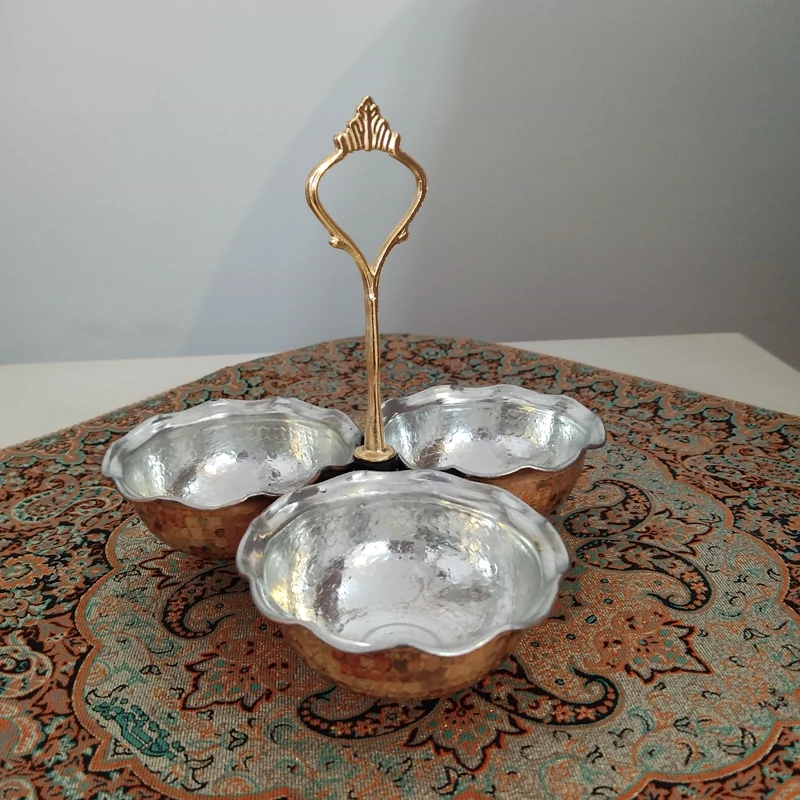 اردو خوری سه تایی مسی نانو شده داخل قلع
