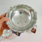 آجیل خوری تمام مس سایز 3 سه پایه داخل قلع