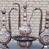 آفتابه لگن توپی نقره کوب مسی