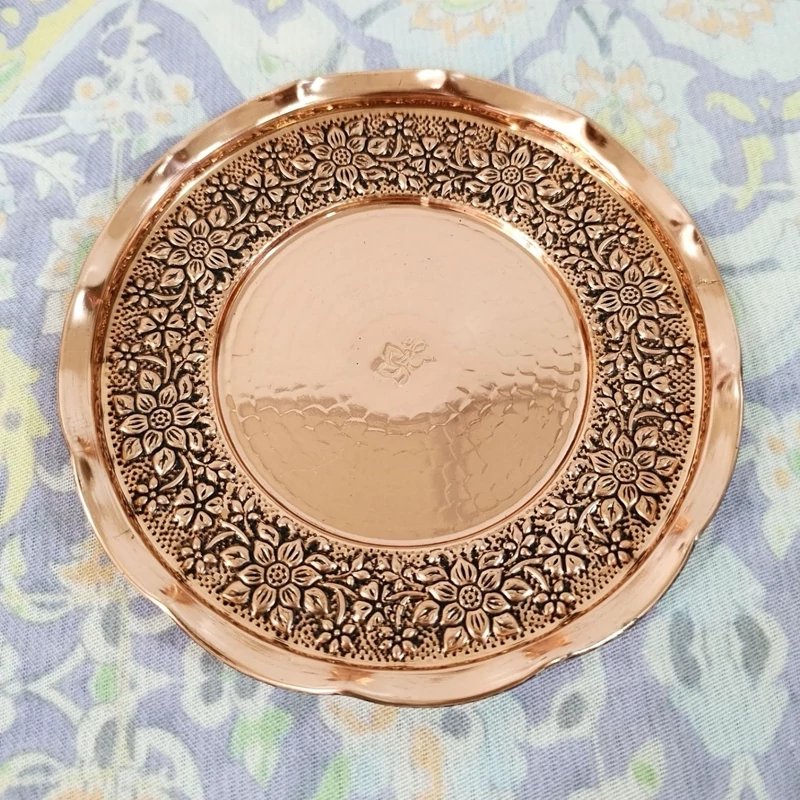 پیش دستی مسی گلبرگ  سیاه قلم نانو