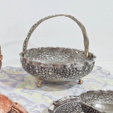 سبد مسی کروم گلبرگ قطر17 دسته برنجی نانو شده درجه یک ارسال رایگان