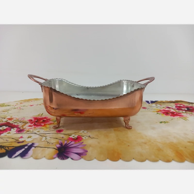 مرغ خوری مسی مستطیلی پایه دار نانو شده ارسال رایگان