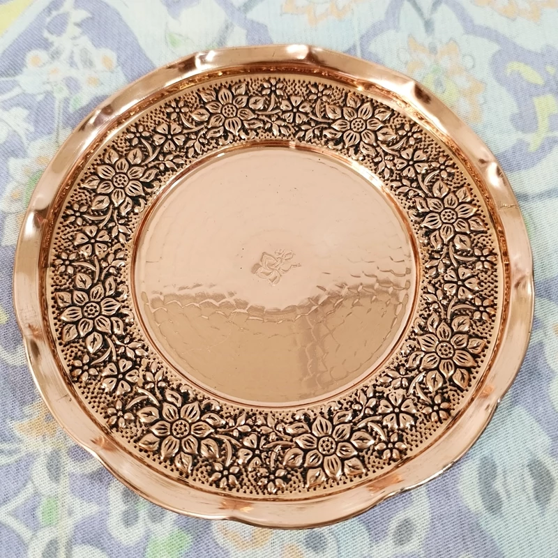 6 عدد پیش دستی گلبرگ مسی قطر 18 و نیم