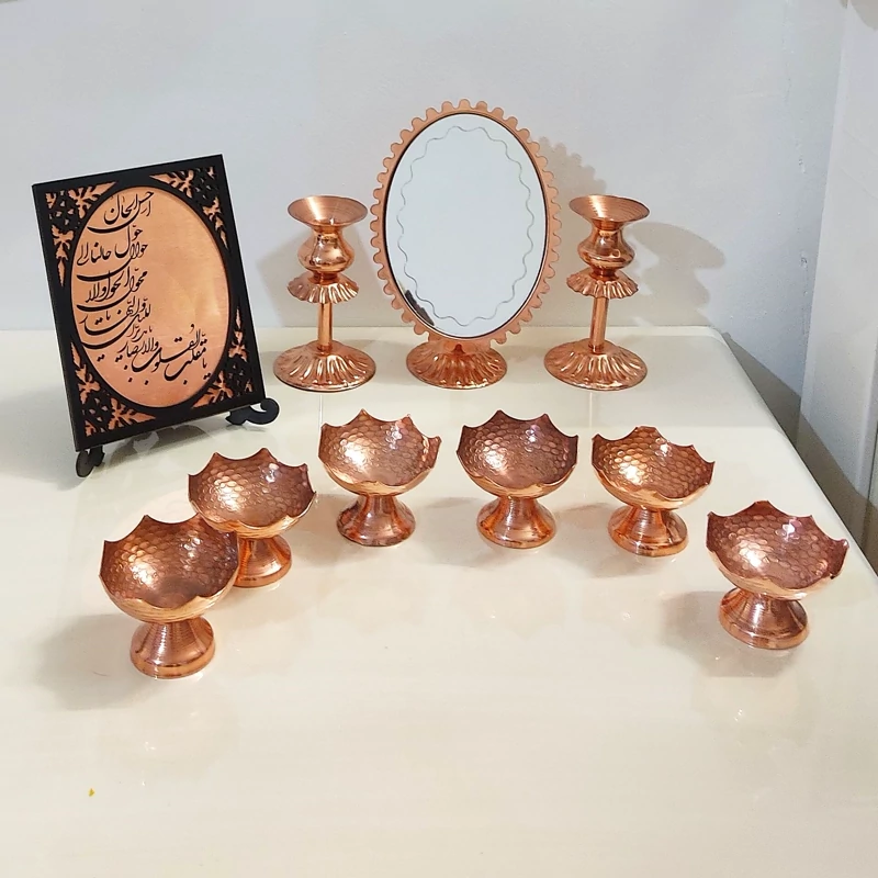 بسته هفت سین نوروزی تمام مس زنجان ارسال رایگان